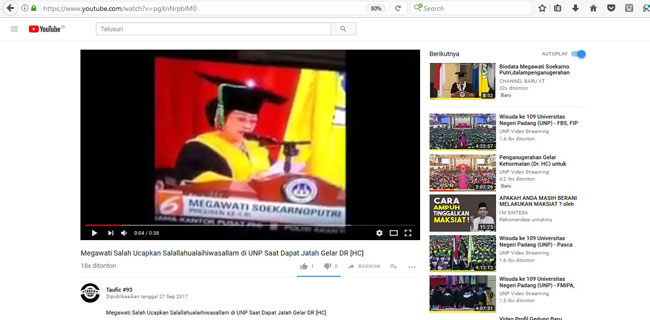 Sekarang Mega Selip Lidah Ucap 'Shallallahu Alaihi Wa Sallam'