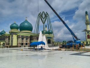 Pembangunan Payung Elektrik di Masjid Raya Annur Terus Digesa