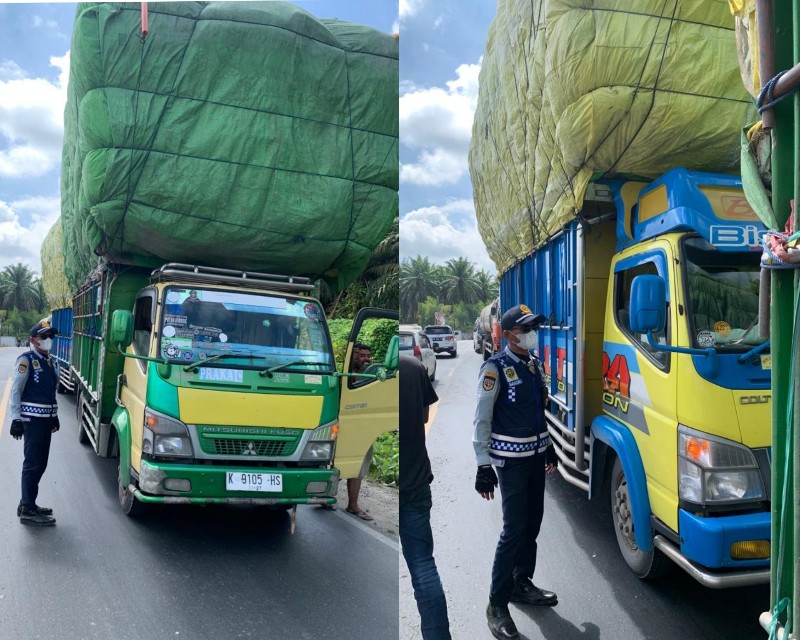 Truk ODOL Masih Mengaspal di Perbatasan, Dishub Riau Tilang 166 Kendaraan