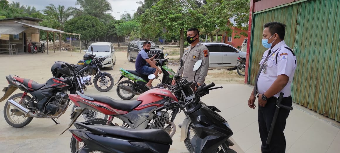 Polsek Langgam Dengan Rutin Lakukan Pencegahan Aksi Kriminal C3 dan Covid-19