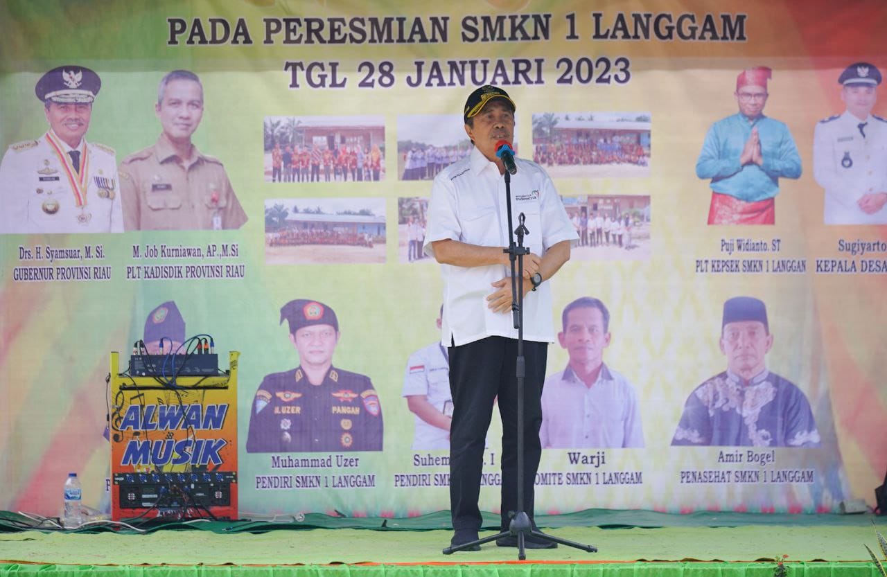 SMK 1 Langgam Resmi Negeri, Kepsek : Terima Kasih Pak Gubernur Syamsuar
