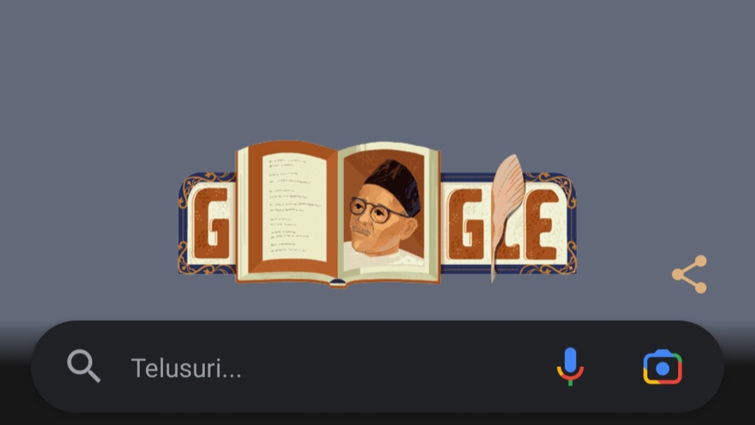 Google Doodle Hari Ini Tampilkan Raja Ali Haji, Sastrawan Pengarang Gurindam 12