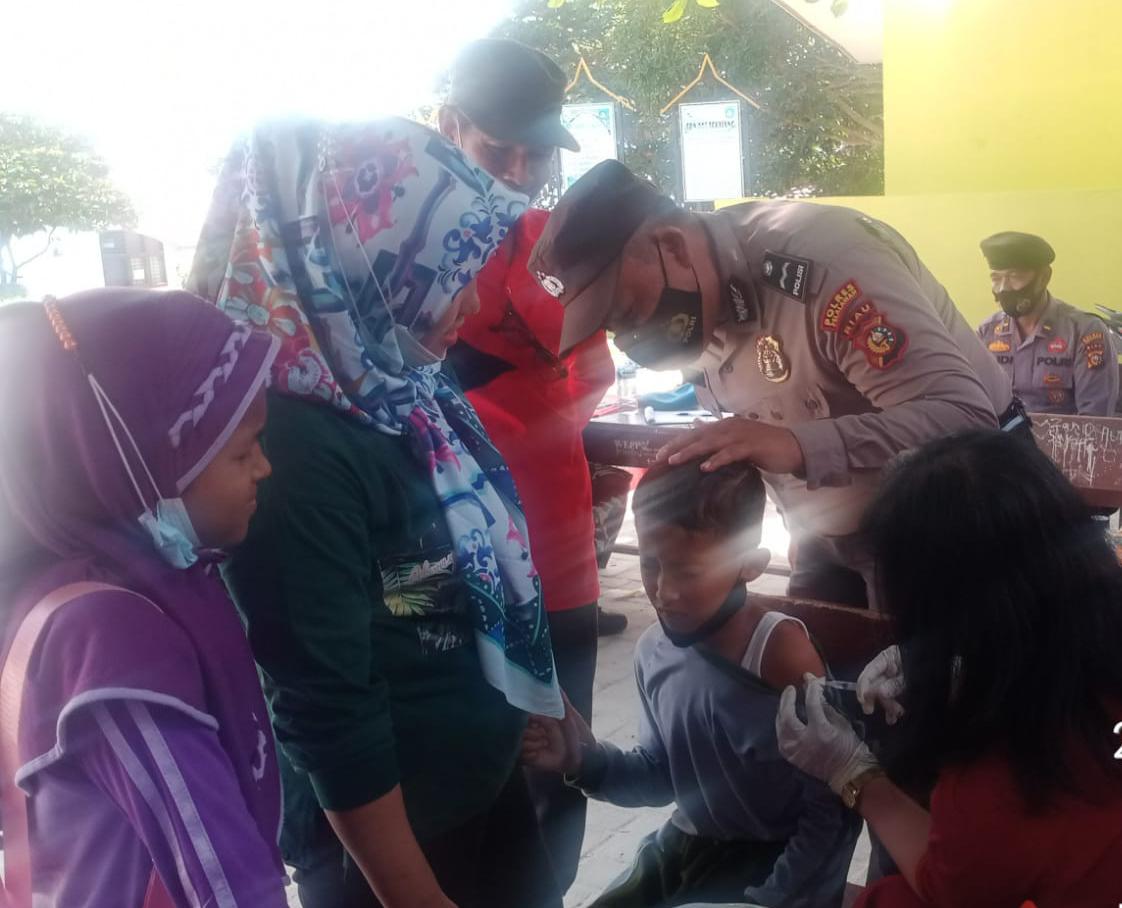 Polsek Bandar Sei Kijang Terus Kawal Capaian Vaksinasi Per Hari  