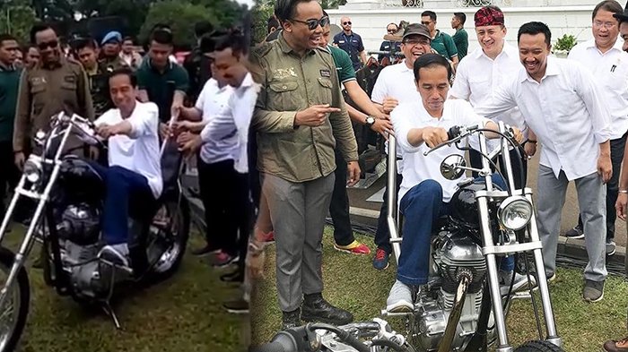Laki Abis! Begini Tampilan Macho Jokowi Saat Jajal Motor Chopper Kustom di Acara Sumpah Pemuda