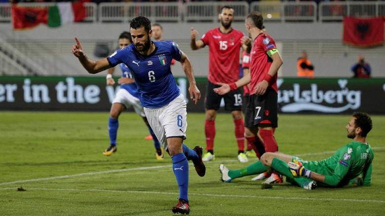 Gol Tunggal Candreva Menangkan Italia atas Albania