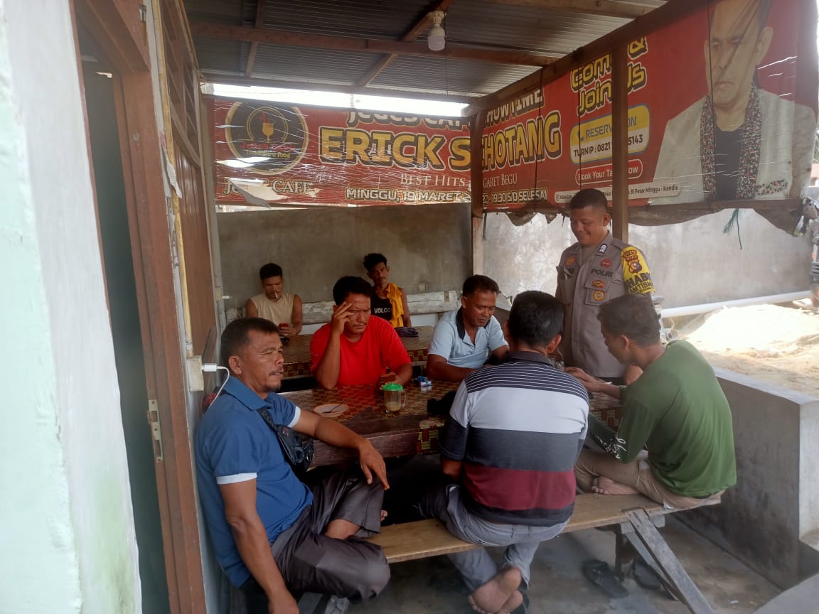 Bhabinkamtibmas Polsek Kandis Lakukan Sambang dan Cooling System di Kampung Pencing Bekulo