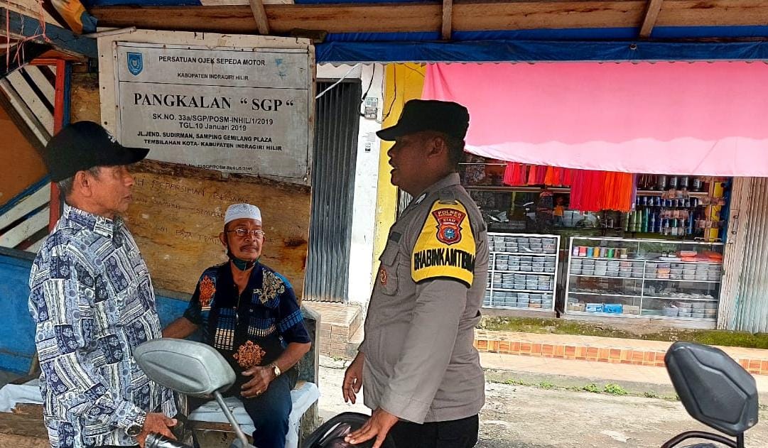 Sosialisasikan Pemilu Damai 2024, Polsek Tembilahan Ajak Masyarakat Jaga Kondusifitas