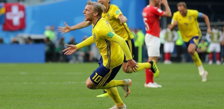 Pecundangi Swiss, Swedia Tunggu Inggris atau Kolombia di Perempat Final