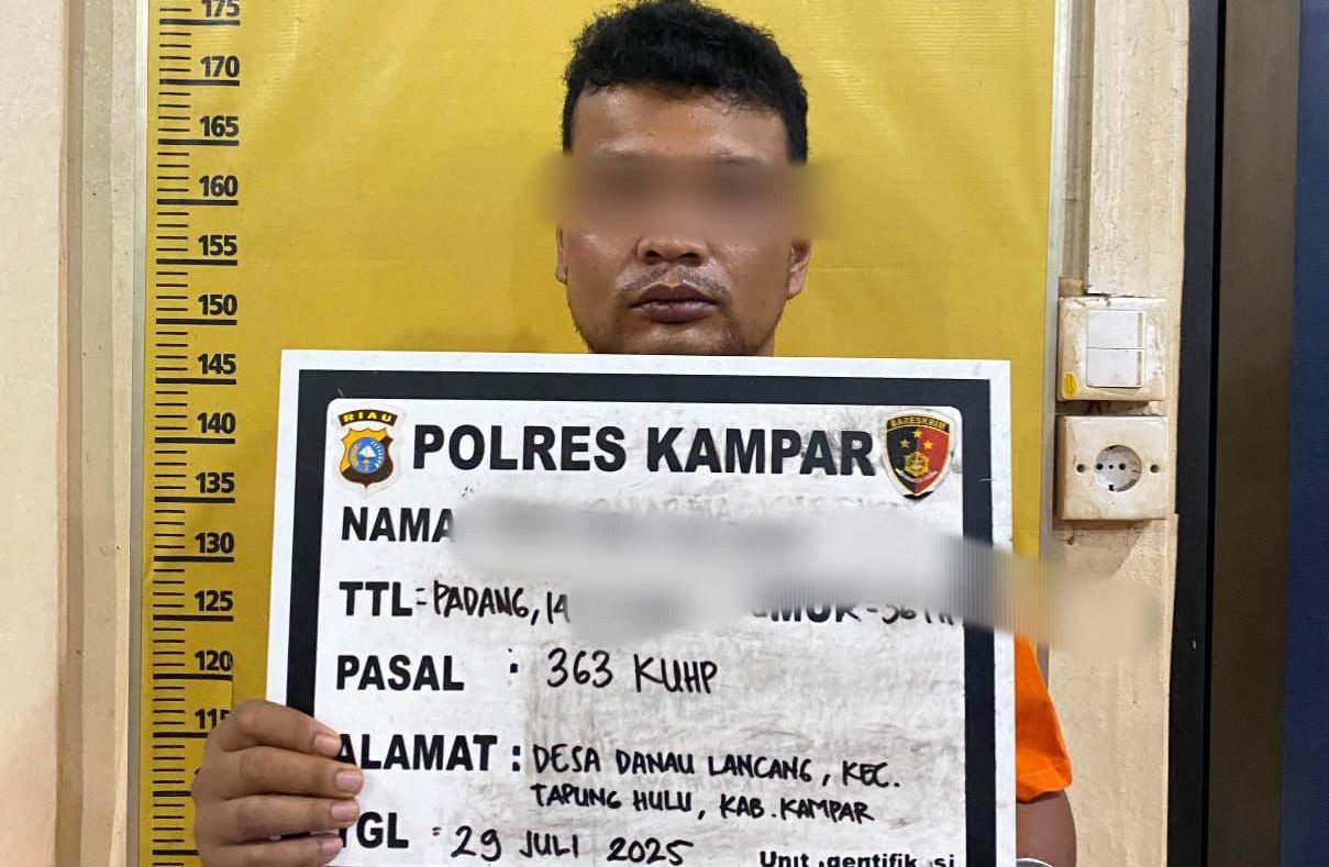 Polres Kampar Tangkap Pelaku Spesialis Pencurian Mobil Pick Up Antar Kabupaten
