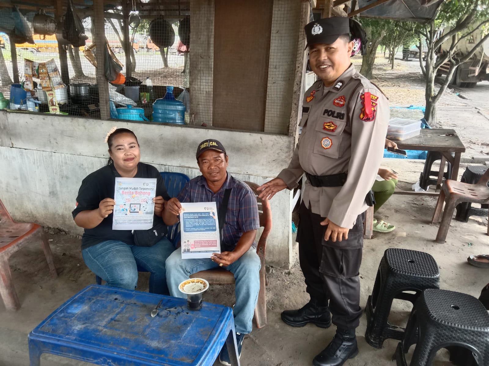 Jaga Kamtibmas Jelang Pemilu, Satbinmas Polres Dumai Ajak Warga Diskusi