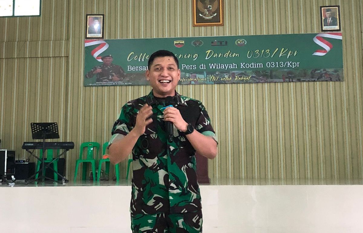Perdana, Dandim 0313/KPR Gelar Coffe Morning Bersama Wartawan di Tiga Kabupaten