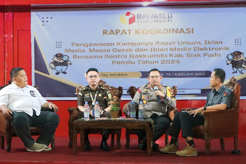 AKBP Asep Jadi Narasumber Rapat Koordinasi Bawaslu Siak