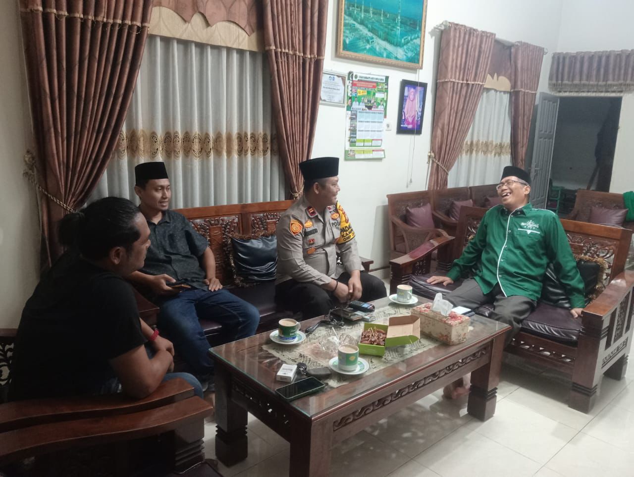 Polsek Rambah Samo Gelar Cooling System Bersama Ketua NU Pascapencoblosan Pilkada