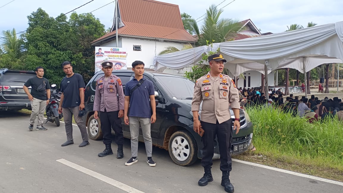 Personel Gabungan Polres Kuansing Amankan Kampanye Dialogis di Kecamatan Inuman untuk Pilkada 2024