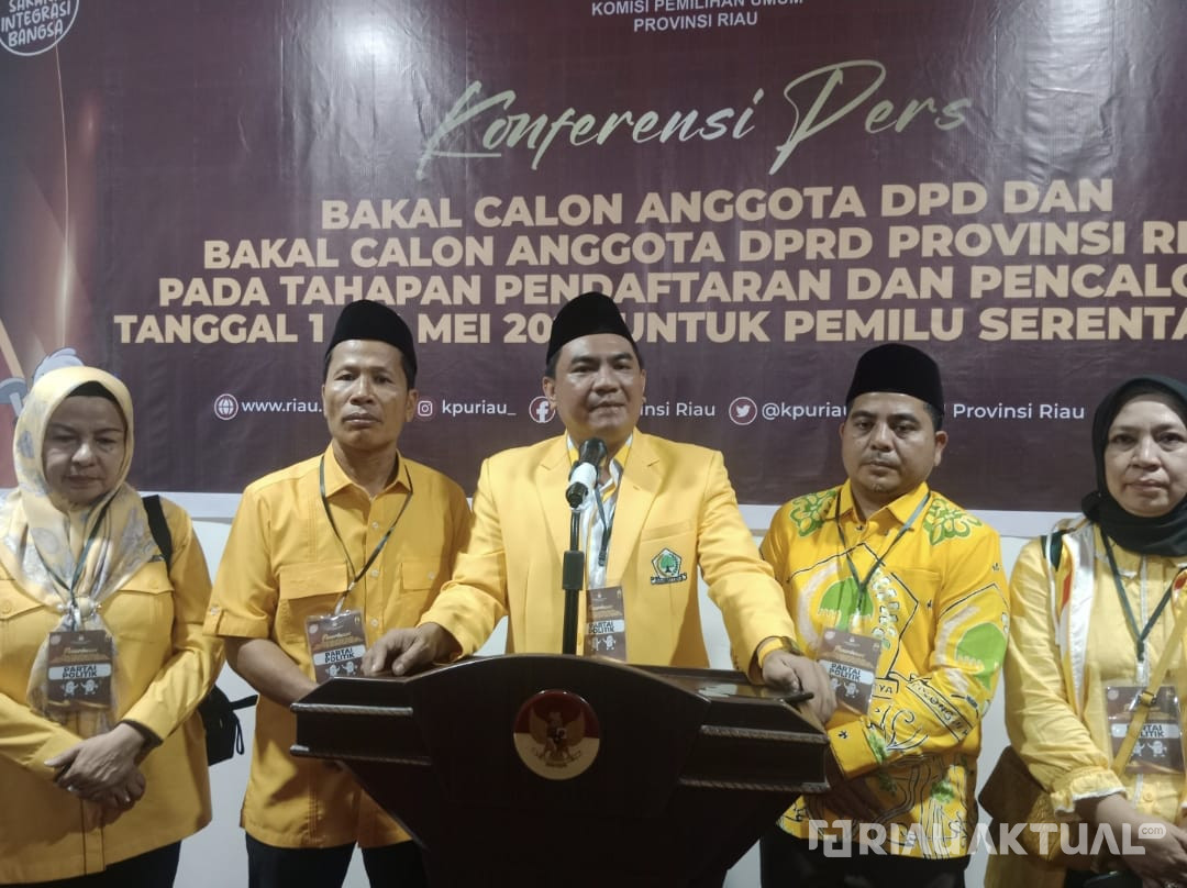 Daftarkan 65 Bacaleg ke KPU Riau, Golkar Optimis Menangkan Kursi Ketua DPRD Riau