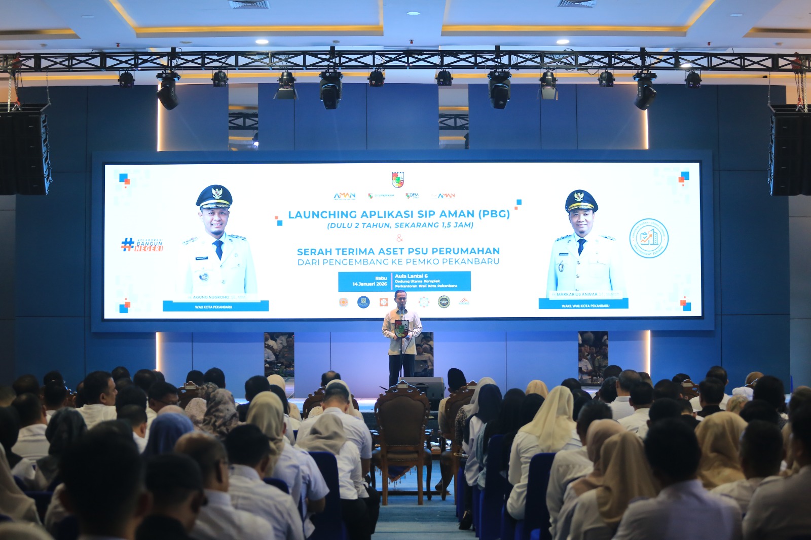 Wako Agung Luncurkan Aplikasi Sip Aman, Percepat Pengurusan Izin Bangunan di Pekanbaru