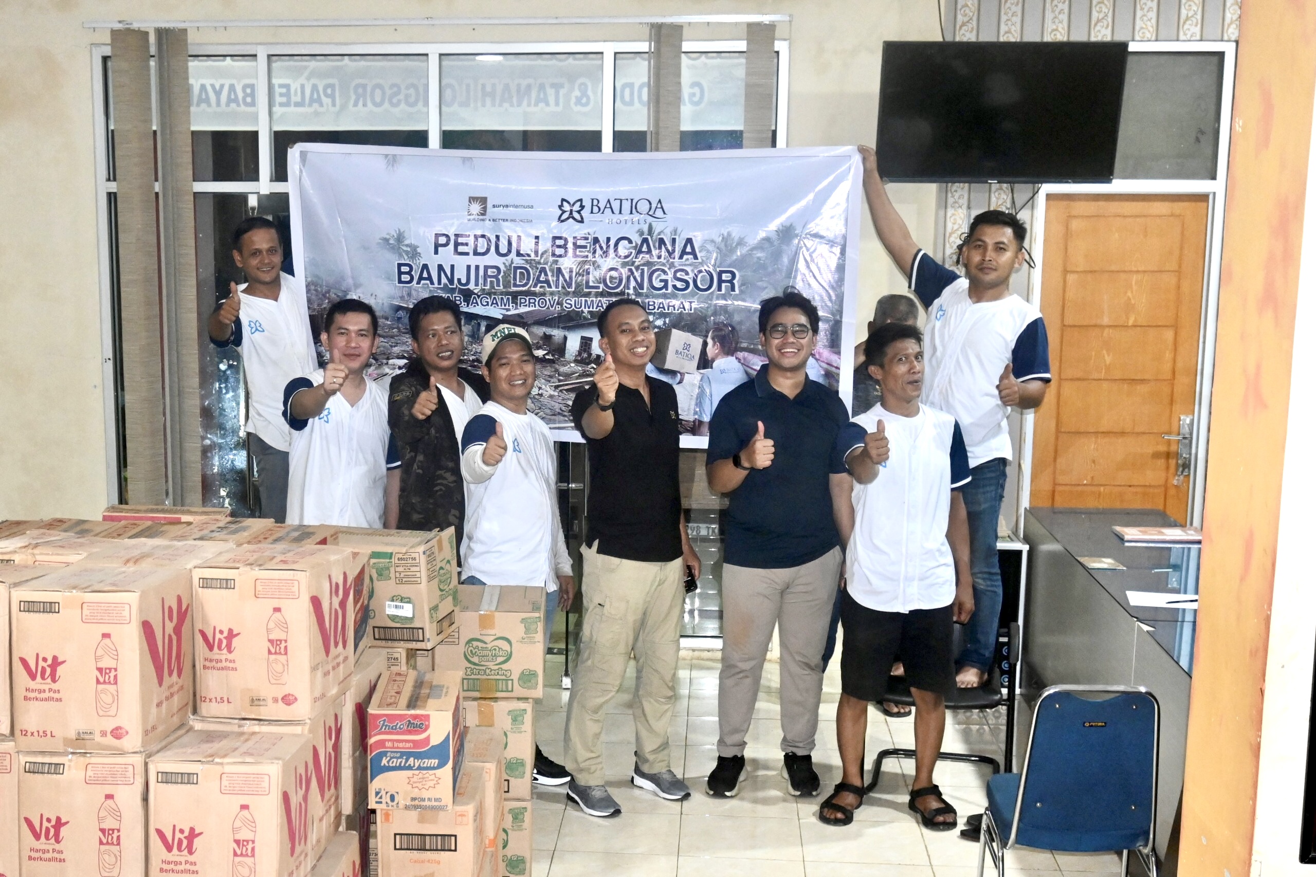 SSI dan BATIQA Hotels Management Salurkan Bantuan Kemanusiaan untuk Korban Bencana di Kabupaten Agam