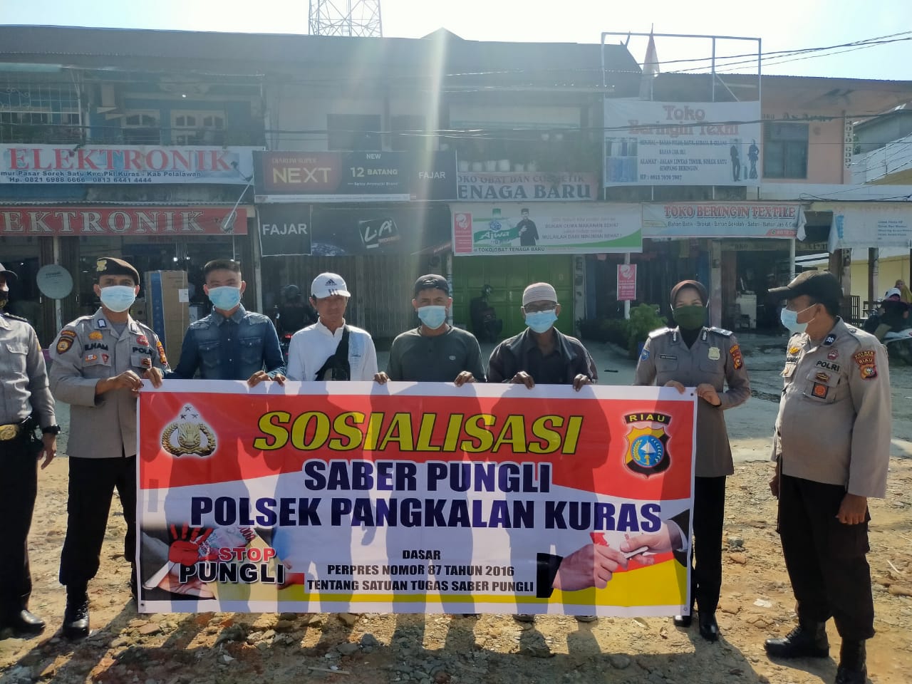 Antisipasi Pungli di Wilkum, Polsek Pangkalan Kuras Gelar Sosialisasi Kepada Buruh SPSI
