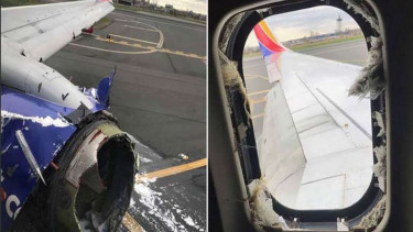 Ngeri, Mesin Pesawat Pecah di Udara Penumpang Tersedot