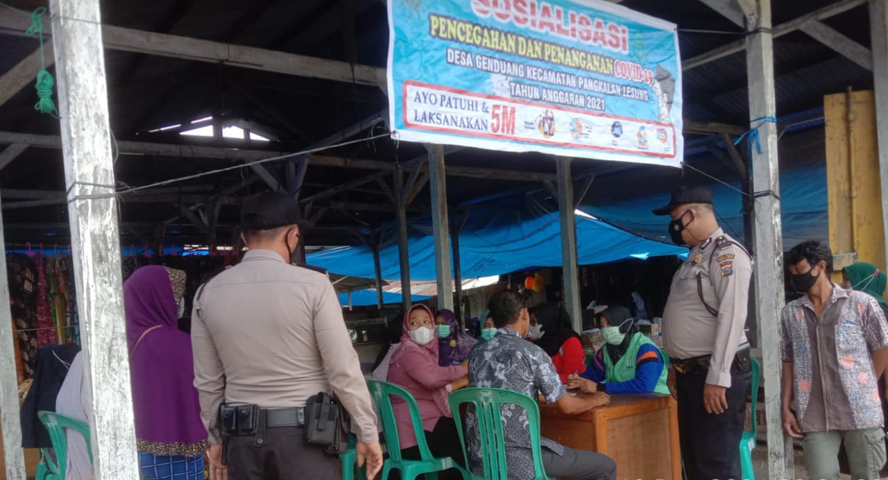 Polsek Pangkalan Lesung dan Puskesmas  Maksimalkan Pemberian Vaksinasi