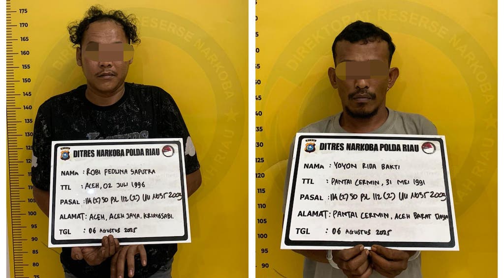 Polda Riau Bongkar Jaringan Sabu Lintas Provinsi, Dua Kurir Aceh Ditangkap di Dumai