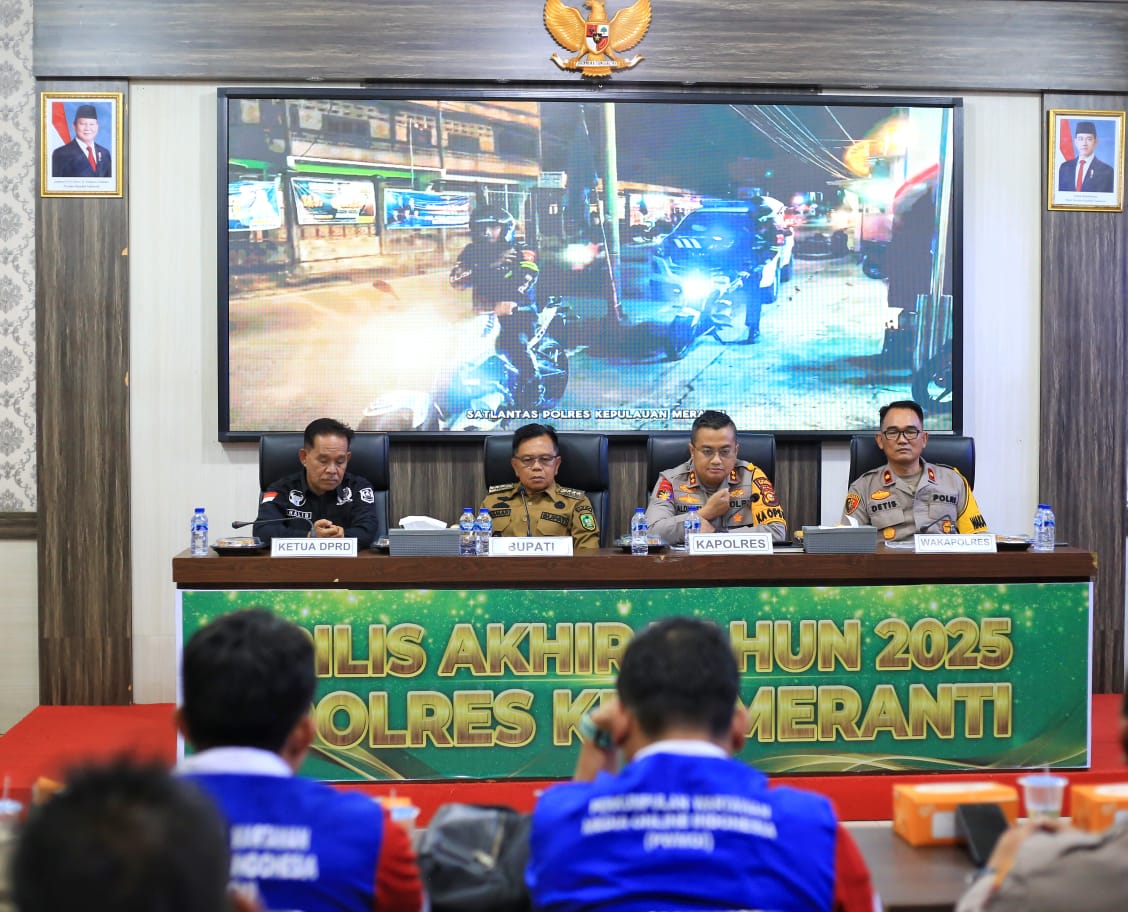 Bupati Meranti Apresiasi Kinerja Polres Sepanjang 2025, Kriminalitas Turun