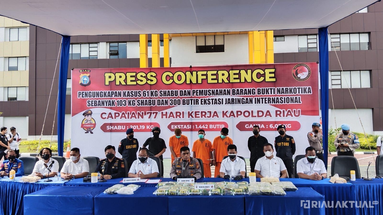 Polisi dan Bea Cukai Gagalkan Penyelundupan 56 Kg Sabu