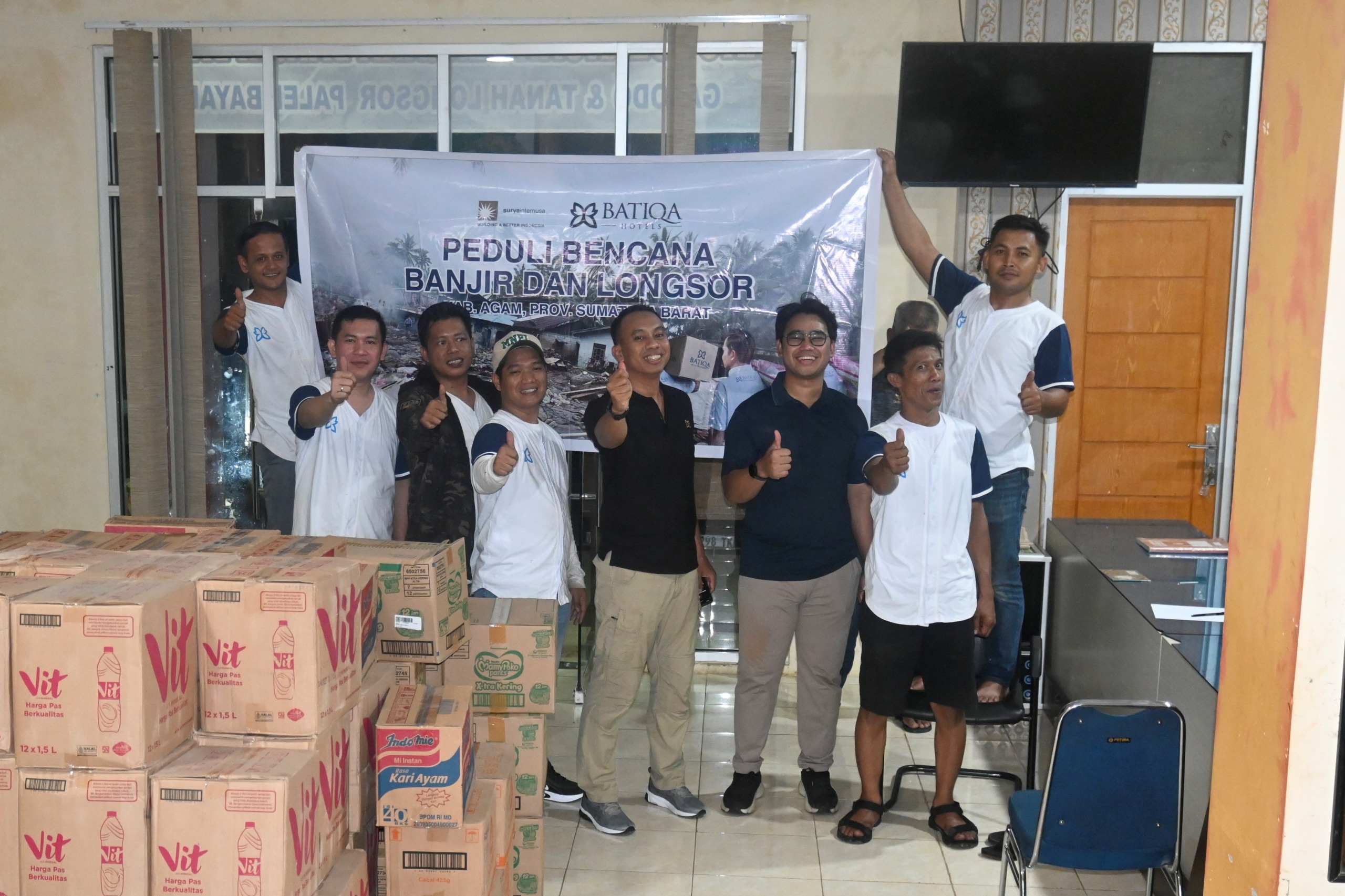 SSI dan BATIQA Hotels Management Salurkan Bantuan Kemanusiaan untuk Korban Bencana di Kabupaten Agam