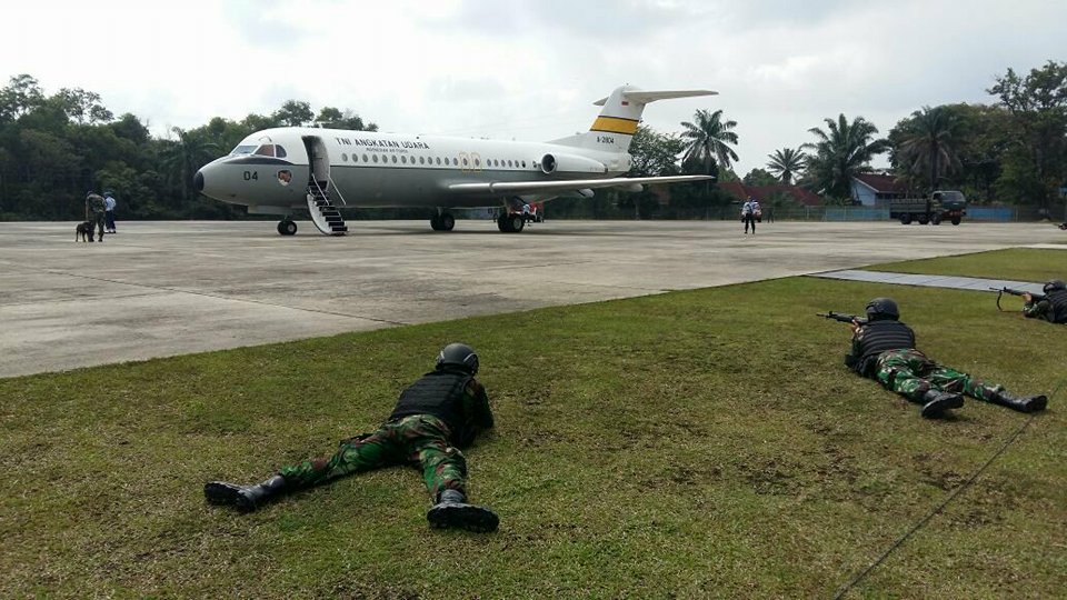 Force Down Pesawat Asing di Lanud Rsn Pekanbaru, Begini Simulasinya