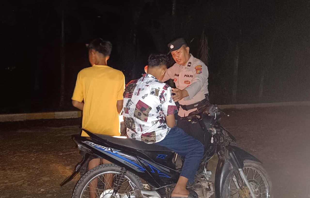 Polsek Bangko Pusako Gelar Patroli Tengah Malam, Cegah Gangguan Kamtibmas