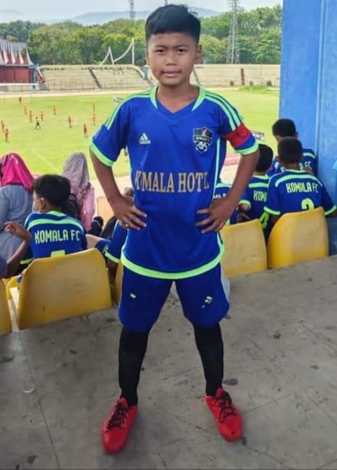 Bagas, Anak Dumai, jadi Top Skor Turnamen Sepak bola U-12 se Sumatera di Padang