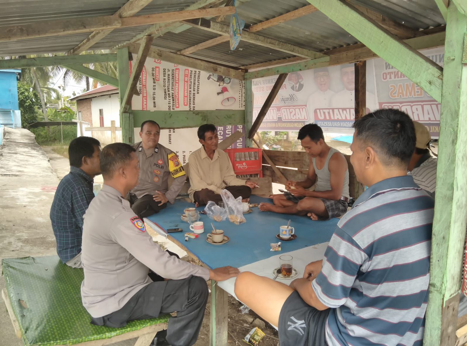 Gencar Giat Cooling System, Polsek Rambah Sampaikan Pesan Damai Jelang Pilkada 2024 di Rohul