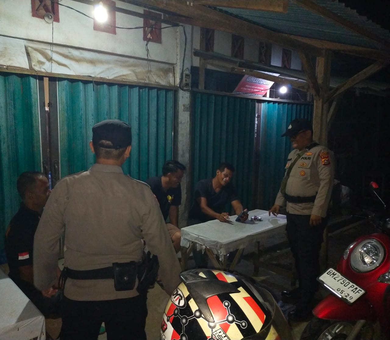 Antisipasi C3, Polsek Bangko Pusako Gelar Patroli Malam