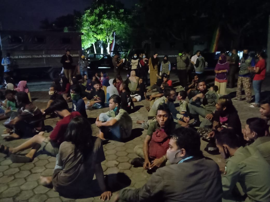 Satpol PP Pekanbaru Jaring Puluhan Gepeng dan Anak Jalanan