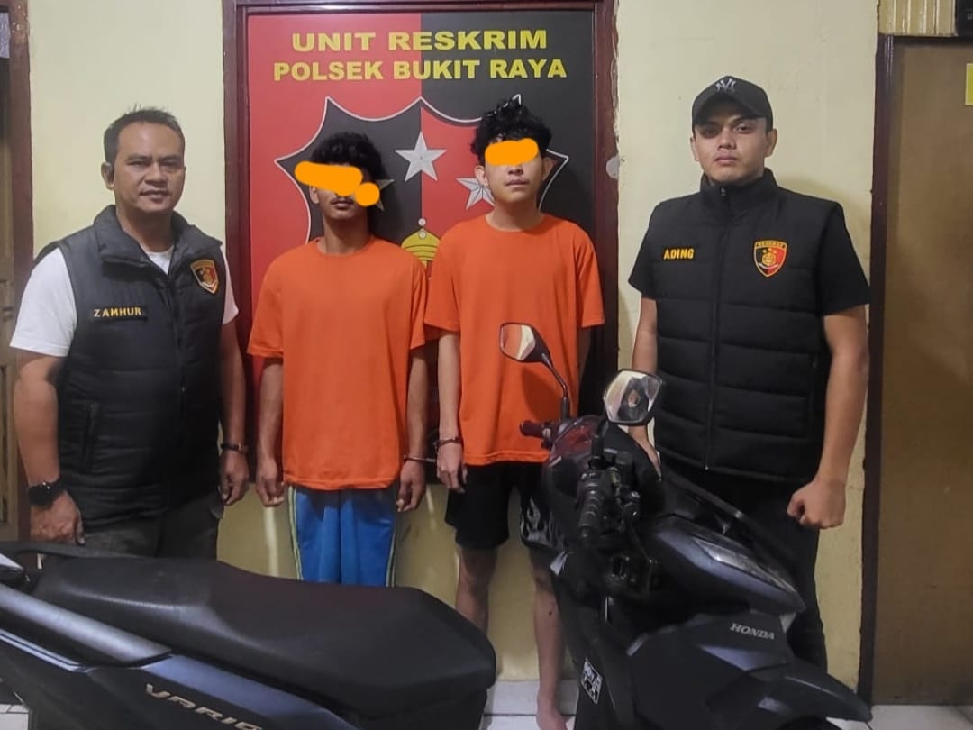Kurang dari 24 Jam, Polsek Bukit Raya Tangkap Dua Penjambret Wanita di Pekanbaru