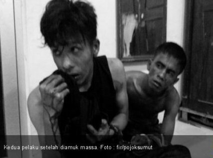 Nekat Jambret, Dua Pemuda Nyaris Tewas Diamuk Warga