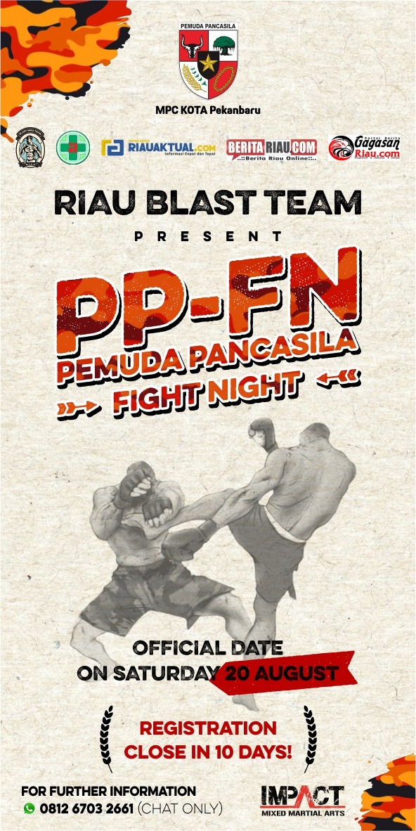 Semarakkan HUT RI Ke-77, MPC PP Pekanbaru Gelar Pertandingan Fight Night