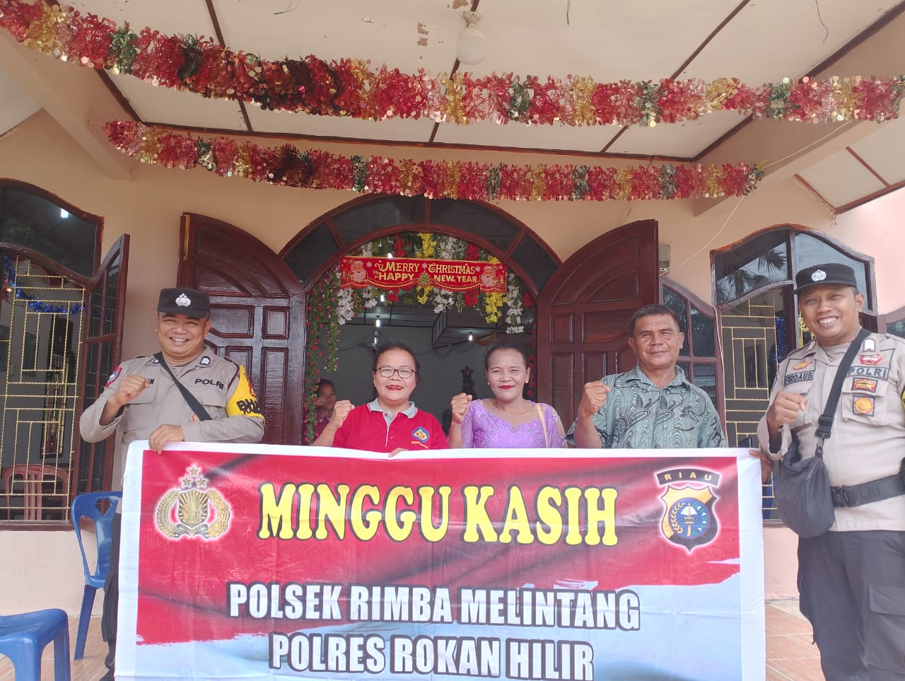 Minggu Kasih, Kapolsek Rimba Melintang Tingkatkan Keamanan dan Silaturahmi dengan Jemaat Gereja