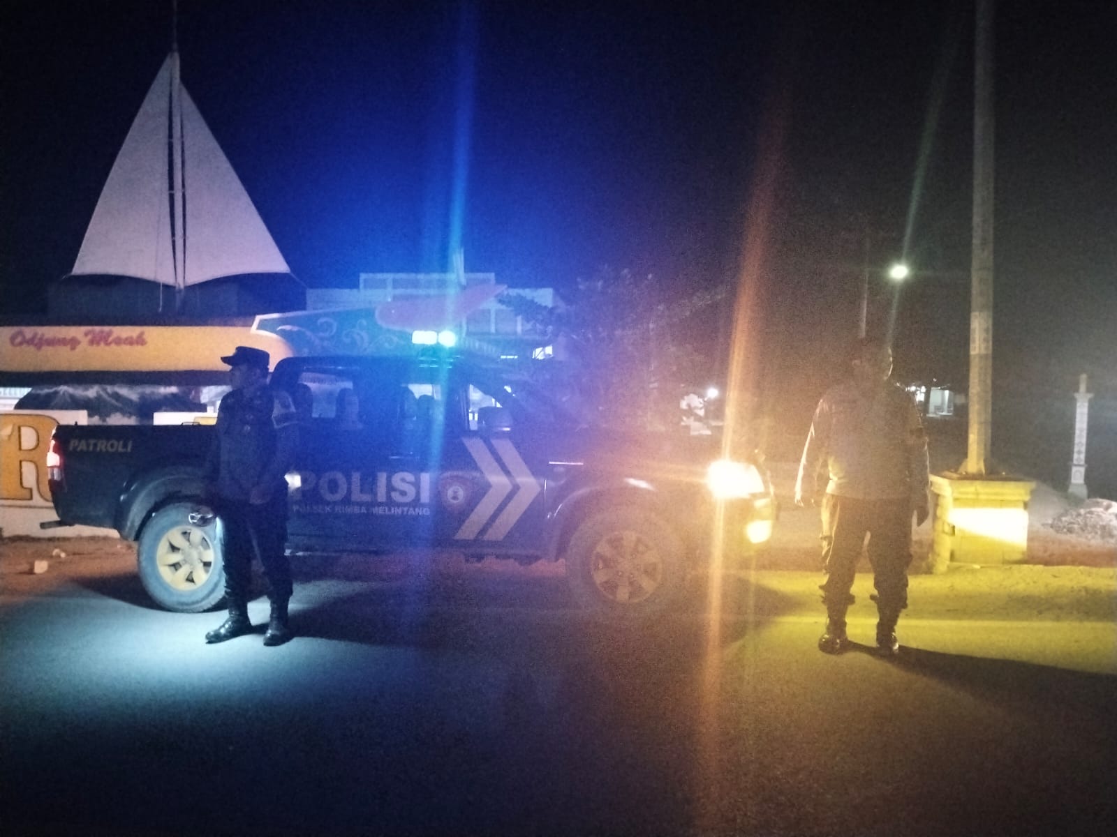 Polsek Rimba Melintang Gelar Patroli di Jembatan Jumrah, Antisipasi Gangguan Kamtibmas