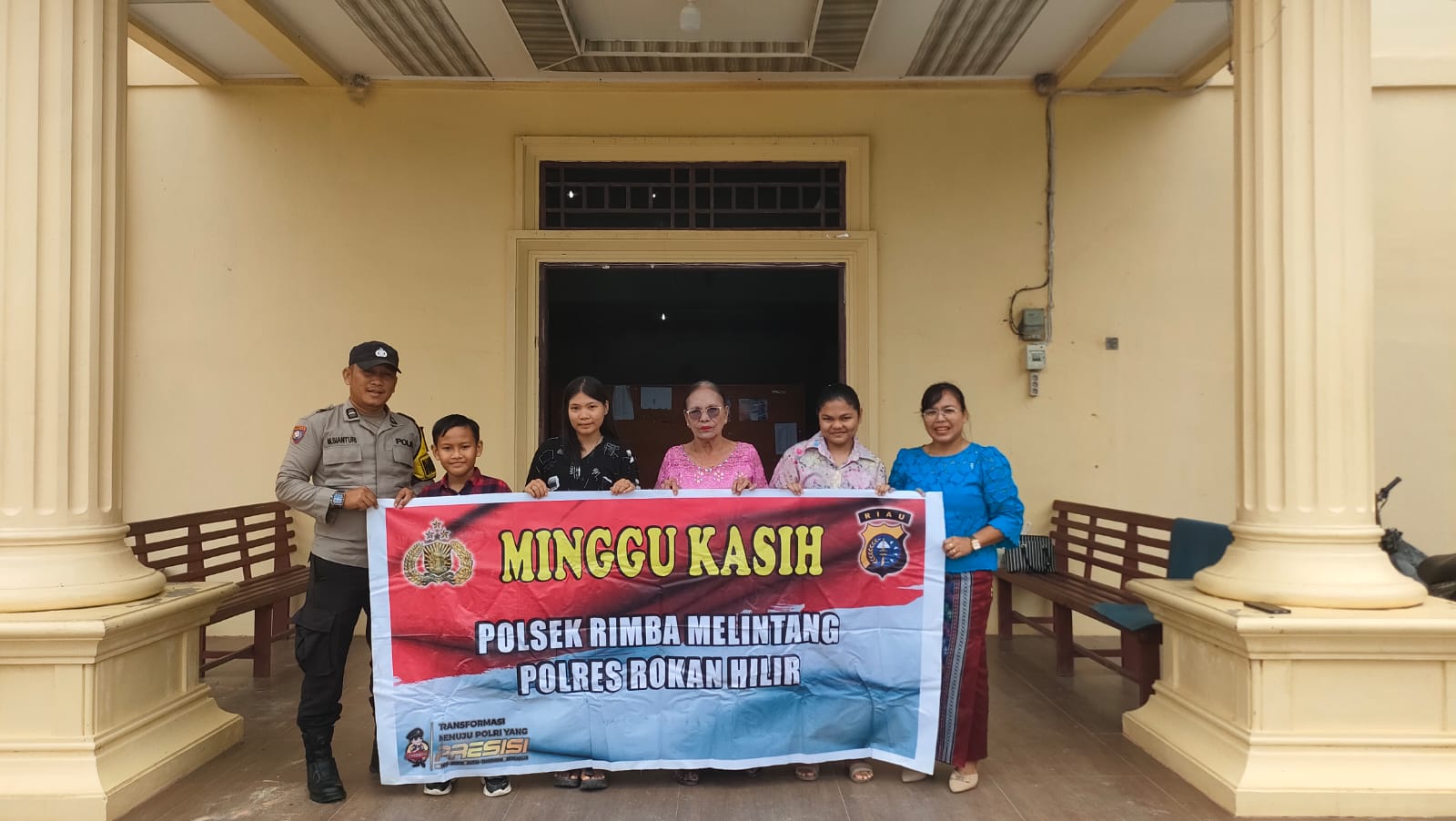 Minggu Kasih, Polsek Rimba Melintang Ajak Jemaat HKBP Poros Tak Bakar Lahan dan Jaga Kamtibmas