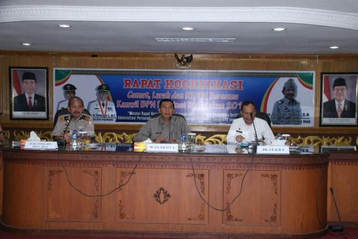 Lakukan Penataan Lahan,  Walikota Gelar Rapat Koordinasi Sertifikat Lahan Pertanahan