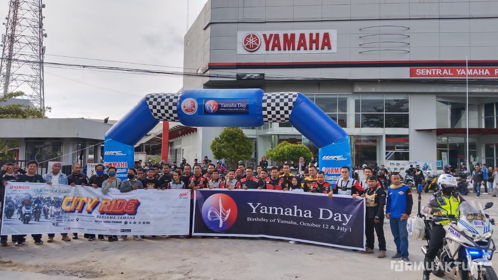 Puluhan Klub Motor Ramaikan City Ride HUT Yamaha Ke-67