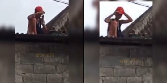 Kecapekan Habis Bobol Konter HP, Maling Ini Ketiduran di Genting Sampe Bangun Kesiangan