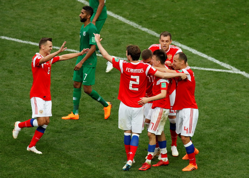 Rusia Libas Arab Saudi 5-0 di Laga Pembukaan Piala Dunia 2018