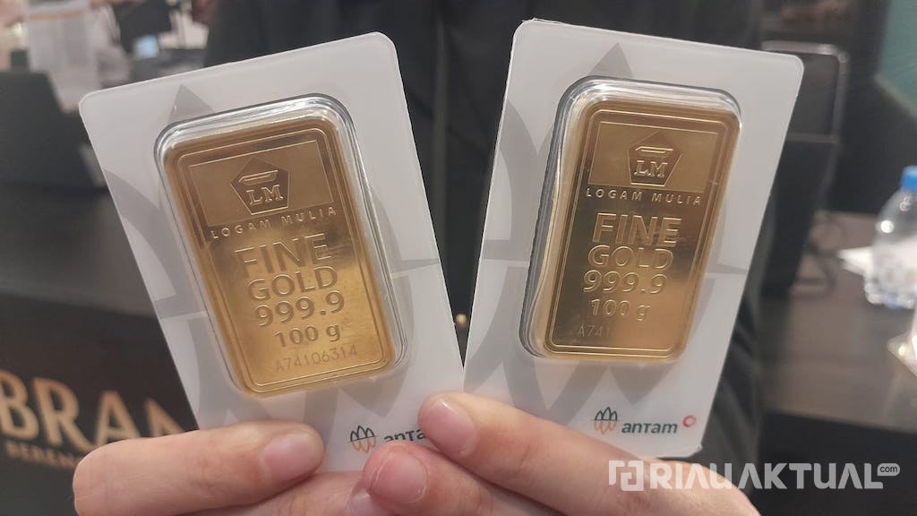 Harga Emas Antam di Pekanbaru Turun Tajam, Kini Rp 1,969 Juta per Gram