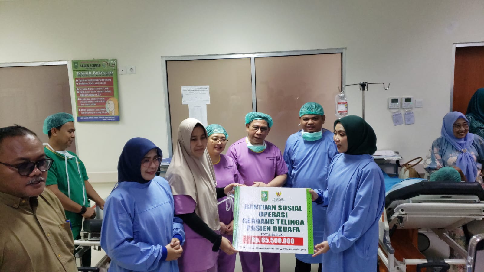 17 Pasien Dhuafa di RSUD Arifin Achmad Terima Bantuan Operasi Gendang Telinga Baznas Riau