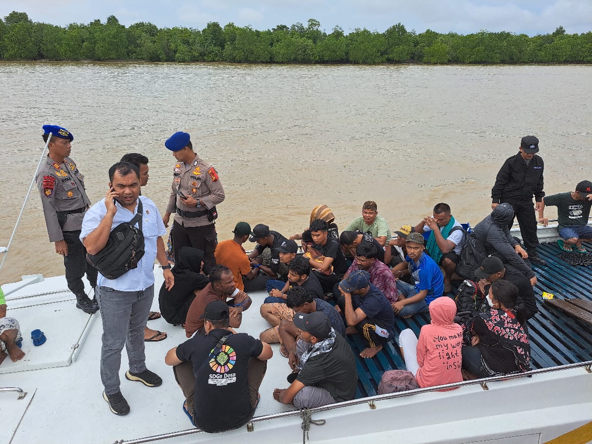 Polres Rohil di Riau Gagalkan Penyeberangan 11 Orang Rohingya ke Malaysia Secara Ilegal Usai Sosialisasi Pemilu 2024