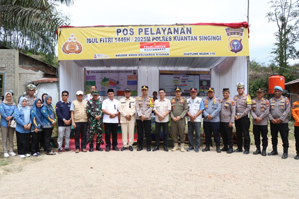 Forkopimda Kuansing Tinjau Pos PAM Ketupat Lancang Kuning 2025 di Kuantan Mudik