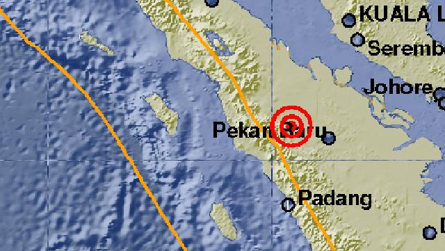 Gempa 5,3 SR Guncang Barat Daya Rokan Hulu Riau