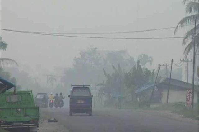 Kabut Asap Tipis Selimuti Bengkalis